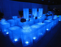 Blue Lighted Lounge Furniture