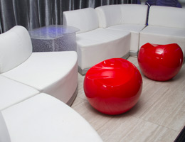 White and Red Lounge Furniture